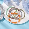 5Pcs 5 Styles Acrylic & Glass Beaded Stretch Bracelet Sets BJEW-JB10607-2