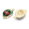 Alloy Enamel Pendants ENAM-N062-13KCG-2