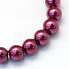 Baking Paint Pearlized Glass Pearl Round Bead Strands HY-Q003-10mm-72-2