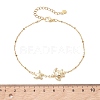 Summer Beach 304 Stainless Steel Turtle Starfish Link Chain Anklets for Women AJEW-AN00789-4