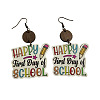 Teachers' Day Printed Wooden Dangle Earrings for Teachers FS-WG20E88-11-1