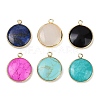 Natural & Synthetic Mixed Gemstone Pendants KK-R225-01G-1
