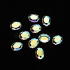 Oval Transparent Glass Cabochons MRMJ-T009-123A-1