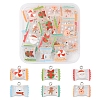 24Pcs 6 Colors Christmas Theme Transparent Resin Imitation Food Pendants RESI-FS0001-42-1