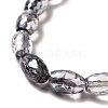 Electroplate Transparent Glass Beads Strand GLAA-G088-06-4
