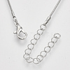 Brass Round Snake Chain Necklace Making MAK-T006-11B-P-2
