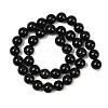 1 Strand Natural Black Onyx Beads Strands G-YW0002-57A-1