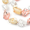 Electroplated Natural Freshwater Shell Beads Strands SHEL-R113-01H-3