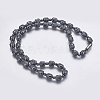 Non-magnetic Synthetic Hematite Mala Beads Necklaces NJEW-K096-10A-1