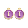 Golden Plated Alloy Enamel Charms ENAM-Q437-12I-1