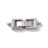 Rack Plating Brass Fold Over Clasps with Loops KK-L184-89P-2