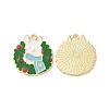 Christmas Theme Rack Plating Alloy Enamel Pendants PALLOY-O109-22LG-1