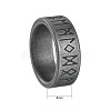 Viking Rune Titanium Steel Finger Rings for Men WGDF4AB-45-2