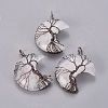Natural Mixed Stone Tree of Life Wire Wrapped Pendants G-L520-E-R-NF-2