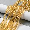 Electroplate Glass Bead Strands EGLA-R015-4mm-30-1
