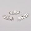 Silver Color Plated Alloy Word Links X-PALLOY-E134-S-1