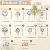 160Pcs 8 Style Alloy Crystal Rhinestone Stud Earring Finding ALRI-SP0001-02-2
