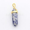 Natural/Synthetic Mixed Stone Bullet Pointed Pendants X-G-P053-G33-3