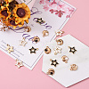 40Pcs 4 Styles Alloy Enamel Pendants ENAM-TA0001-22-10