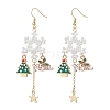 Alloy Enamel Dangle Earrings EJEW-TA00727-2