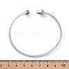Clear Cubic Zirconia Open Cuff Bangle BJEW-G737-01P-01-5