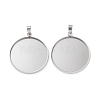 304 Stainless Steel Pendant Cabochon Settings STAS-L282-010P-10-1