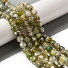 Dyed & Heated Natural Fire Crackle Agate Beads Strands G-P539-B01-22-2