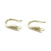 Brass Micro Pave Cubic Zirconia Earring Hooks KK-C048-14G-G-1