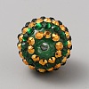 Saint Patrick's Day Theme Chunky Resin Rhinestone Bubblegum Ball Beads RESI-CJC0025-02E-2