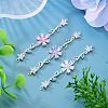 3Pcs 3 Colors Brass Pave Cubic Zirconia Connector Charms KK-TA0008-71S-4
