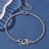 304 Stainless Steel Link Bracelets BJEW-Z107-01P-1