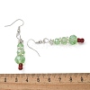 Christmas Glass Beads Dangle Earrings X-EJEW-JE01624-4