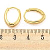 Oval Brass Huggie Hoop Earrings for Women EJEW-M255-01G-3