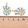 Brass with Enamel Pendants KK-CBA415D-05G-3