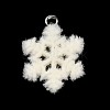 Christmas Flocky Opaque Resin Pendants RESI-C064-01C-2