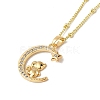 Brass Micro Pave Clear Cubic Zirconia Pendants Necklaces NJEW-K269-05G-02-1