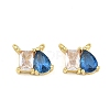 Brass Pave Cubic Zirconia Charms CU-CBA6A75-03G-07-1