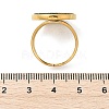 Flat Round 304 Stainless Steel Paua Shell Cuff Rings for Women RJEW-G346-02G-01-5