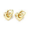 Rack Plating Brass Heart Dangle Hoop Earrings for Women EJEW-H135-07G-1