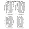 4Pcs 4 Styles Carbon Steel Cutting Dies Stencils DIY-WH0309-574-6