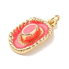 Brass Enamel Pendants KK-K408-66G-02-2