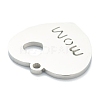 Non-Tarnish 304 Stainless Steel Pendants STAS-B016-08P-3