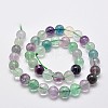 Natural Fluorite Beads Strands X-G-E112-4mm-18-4