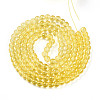 Baking Paint Transparent Glass Beads Strands DGLA-N006-6mm-04-2