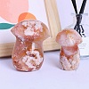 Natural Cherry Blossom Agate Carved Mushroom Figurines PW-WG1C9D8-02-2