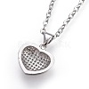 304 Stainless Steel Pendant Necklaces NJEW-L150-13-3