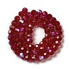 Electroplate Transparent Glass Beads Strands EGLA-A035-T8mm-L07-2