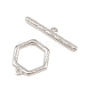 Hexagon Brass Toggle Clasps KK-G548-40P-2