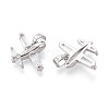 Brass Micro Pave Cubic Zirconia Pendants KK-T073-51P-2