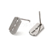 Non-Tarnish 304 Stainless Steel Stud Earrings EJEW-P244-02P-2